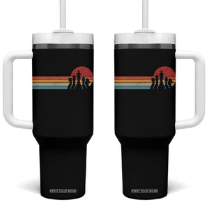 Retro Chess Player Tumbler With Handle Funny Board Game Themed