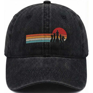 Retro Chess Player Washed Cotton Baseball Cap Funny Board Game Themed