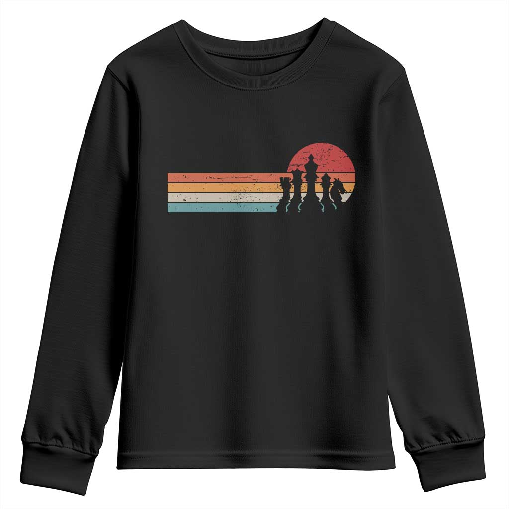 Retro Chess Player Youth Sweatshirt Funny Board Game Themed