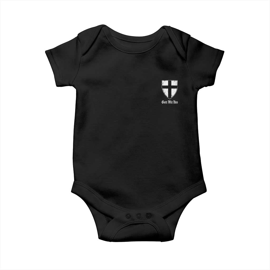 Teutonic Order Flag Cross Gott Mit Uns Baby Onesie Knight Insignia Arms Shield TS11 Black Print Your Wear