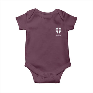 Teutonic Order Flag Cross Gott Mit Uns Baby Onesie Knight Insignia Arms Shield TS11 Maroon Print Your Wear