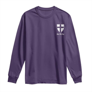 Teutonic Order Flag Cross Gott Mit Uns Long Sleeve Shirt Knight Insignia Arms Shield TS11 Purple Print Your Wear