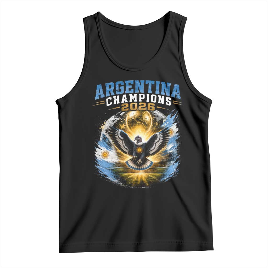 Argentina Champions 2026 Tank Top Proud Argentinian Football Fan TS11 Black Print Your Wear