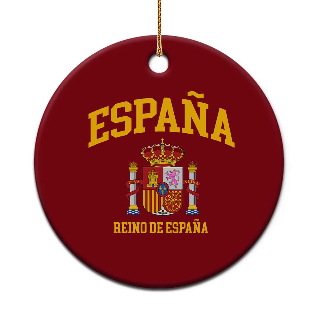 Spain Reino De Espana Ceramic Ornament Vintage Spanish Flag Coat of Arms TS11 1pc Red Print Your Wear