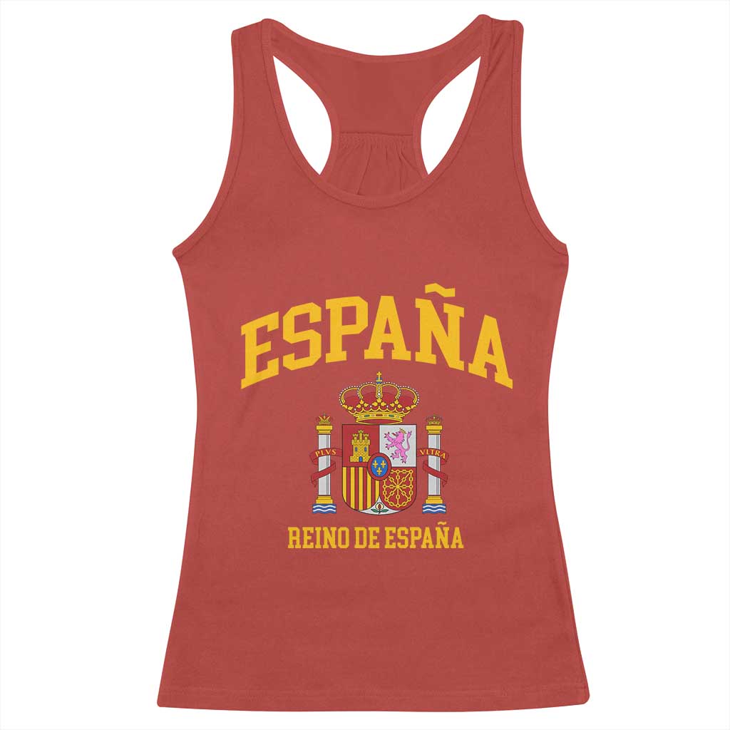 Spain Reino De Espana Racerback Tank Top Vintage Spanish Flag Coat of Arms TS11 Red Print Your Wear