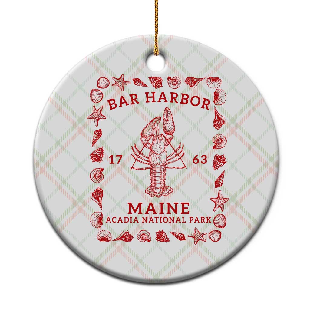 Bar Harbor Maine Lobster Acadia National Park 1763 Ceramic Ornament TS11 1pc Christmas Plaid Print Your Wear