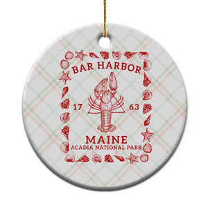 Bar Harbor Maine Lobster Acadia National Park 1763 Ceramic Ornament TS11 1pc Christmas Plaid Print Your Wear