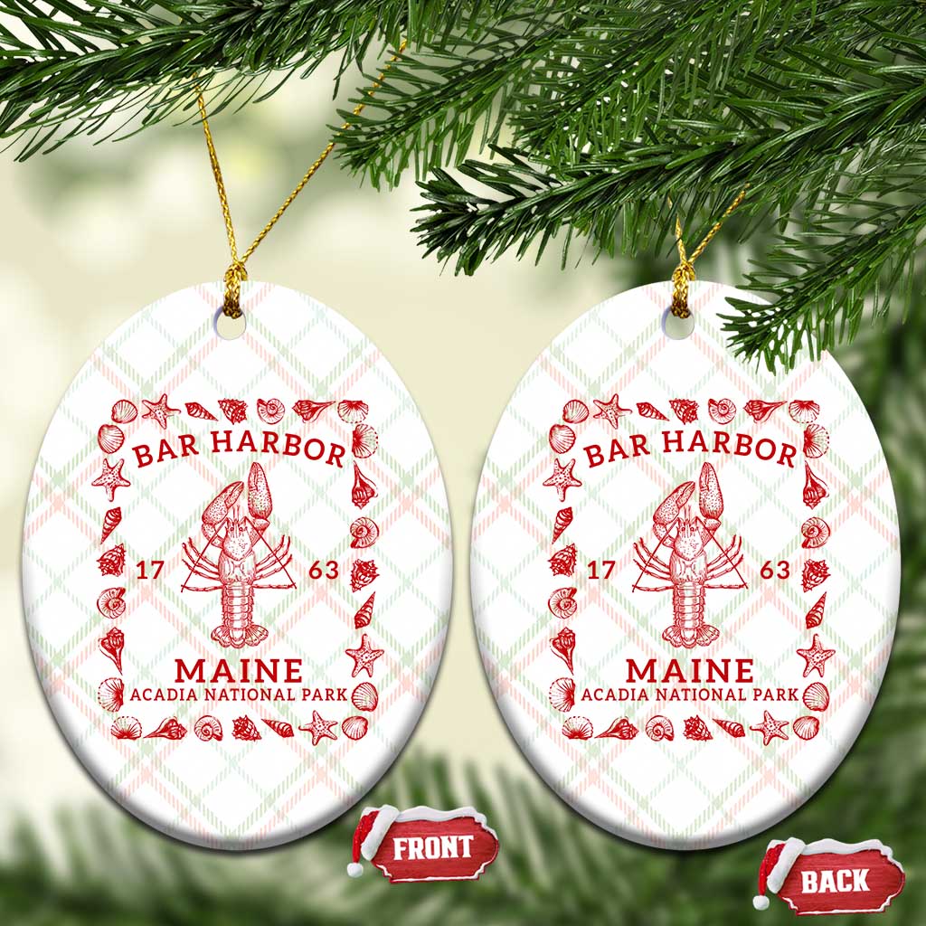 Bar Harbor Maine Lobster Acadia National Park 1763 Ceramic Ornament TS11 Print Your Wear