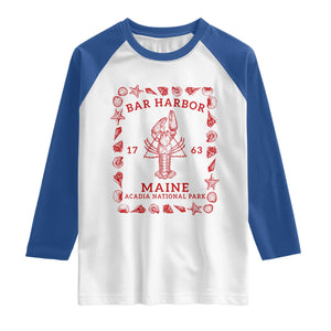 Bar Harbor Maine Lobster Acadia National Park 1763 Raglan Shirt TS11 White Royal Print Your Wear