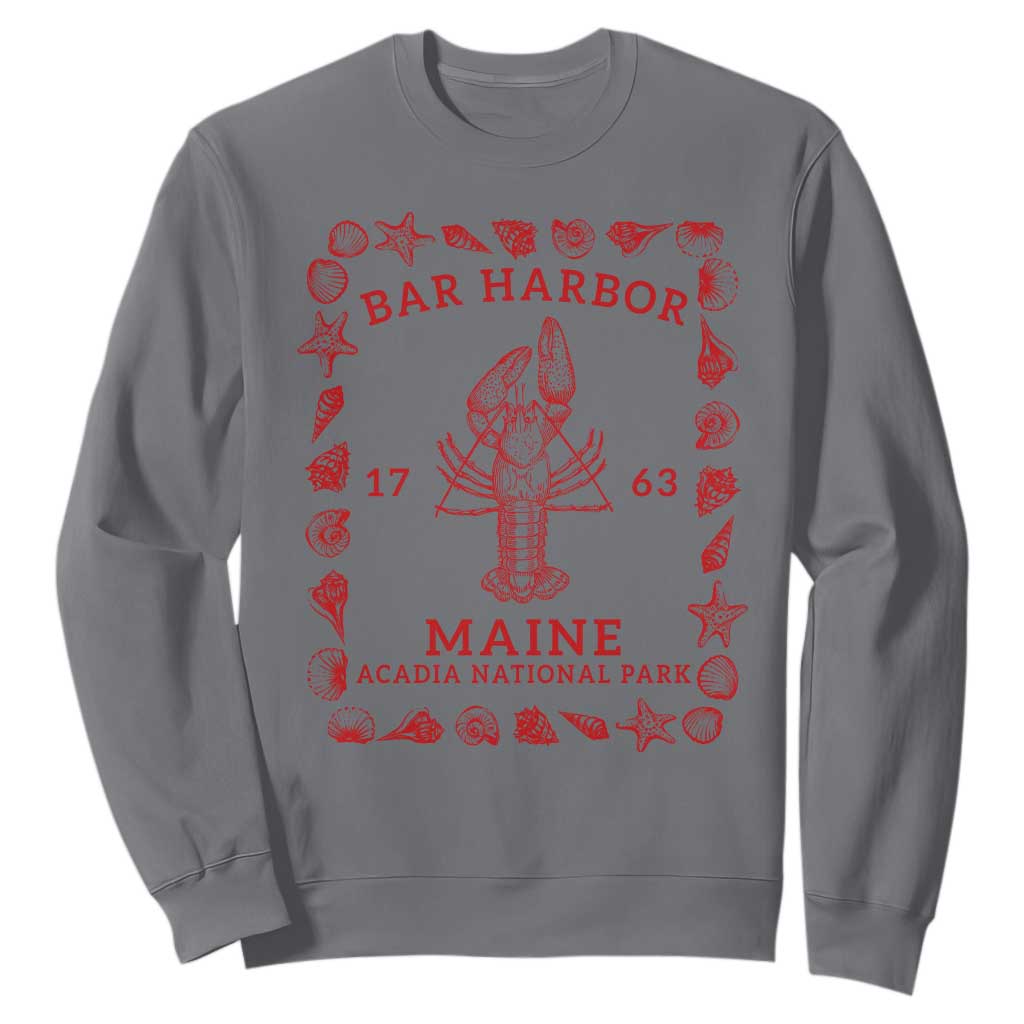 Bar Harbor Maine Lobster Acadia National Park 1763 Sweatshirt TS11 Charcoal Print Your Wear
