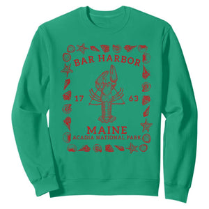 Bar Harbor Maine Lobster Acadia National Park 1763 Sweatshirt TS11 Irish Green Print Your Wear