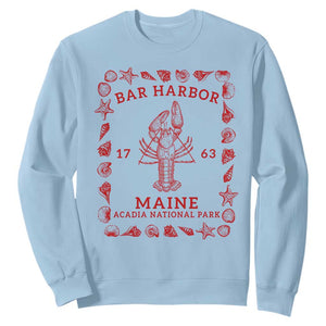 Bar Harbor Maine Lobster Acadia National Park 1763 Sweatshirt TS11 Light Blue Print Your Wear