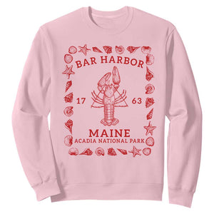 Bar Harbor Maine Lobster Acadia National Park 1763 Sweatshirt TS11 Light Pink Print Your Wear
