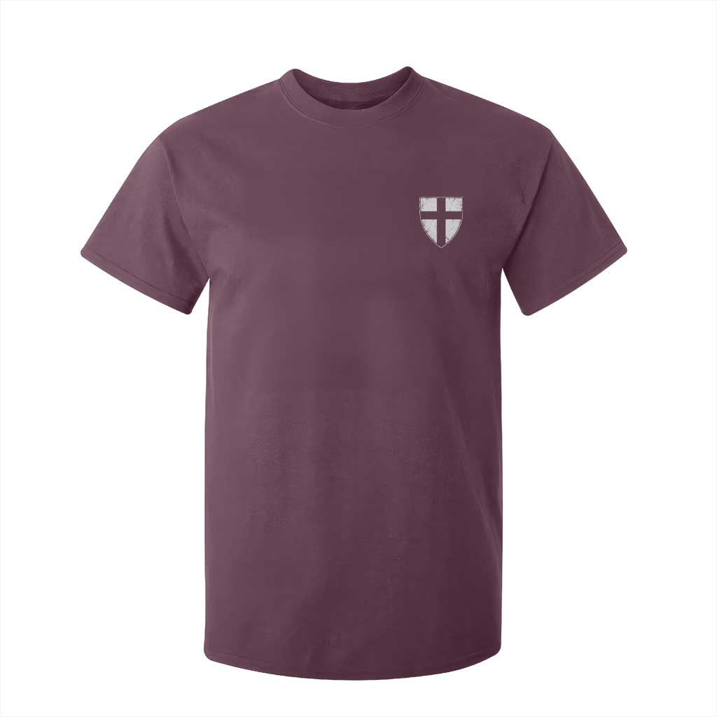 Teutonic Order Flag Cross Knight Insignia Arms Shield T Shirt For Kid TS11 Maroon Print Your Wear
