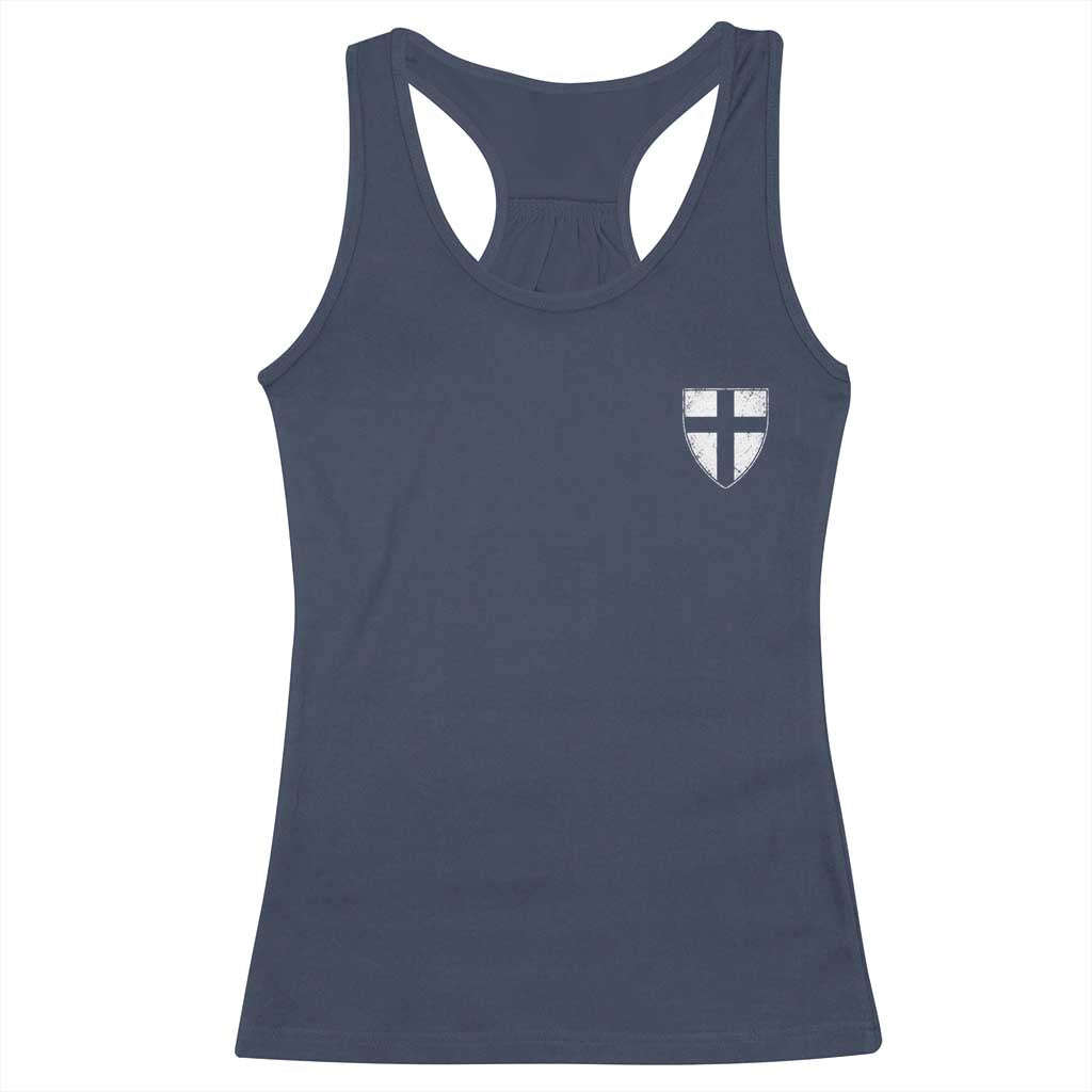 Teutonic Order Flag Cross Knight Insignia Arms Shield Racerback Tank Top TS11 Navy Print Your Wear