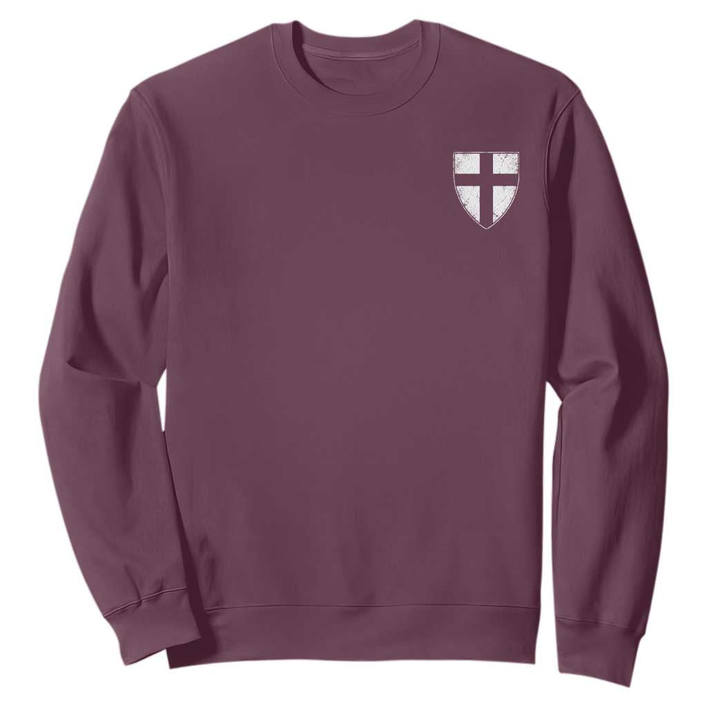 Teutonic Order Flag Cross Knight Insignia Arms Shield Sweatshirt TS11 Maroon Print Your Wear