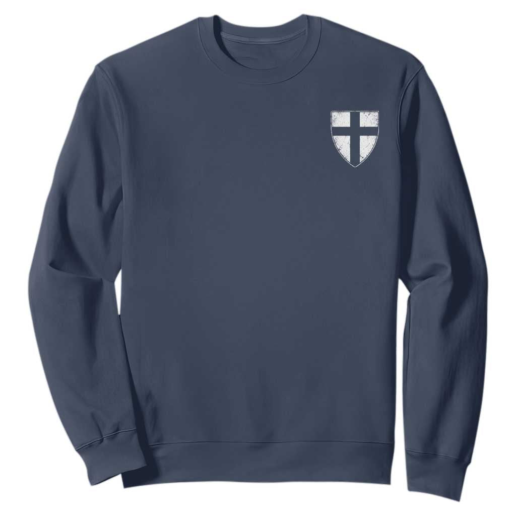 Teutonic Order Flag Cross Knight Insignia Arms Shield Sweatshirt TS11 Navy Print Your Wear