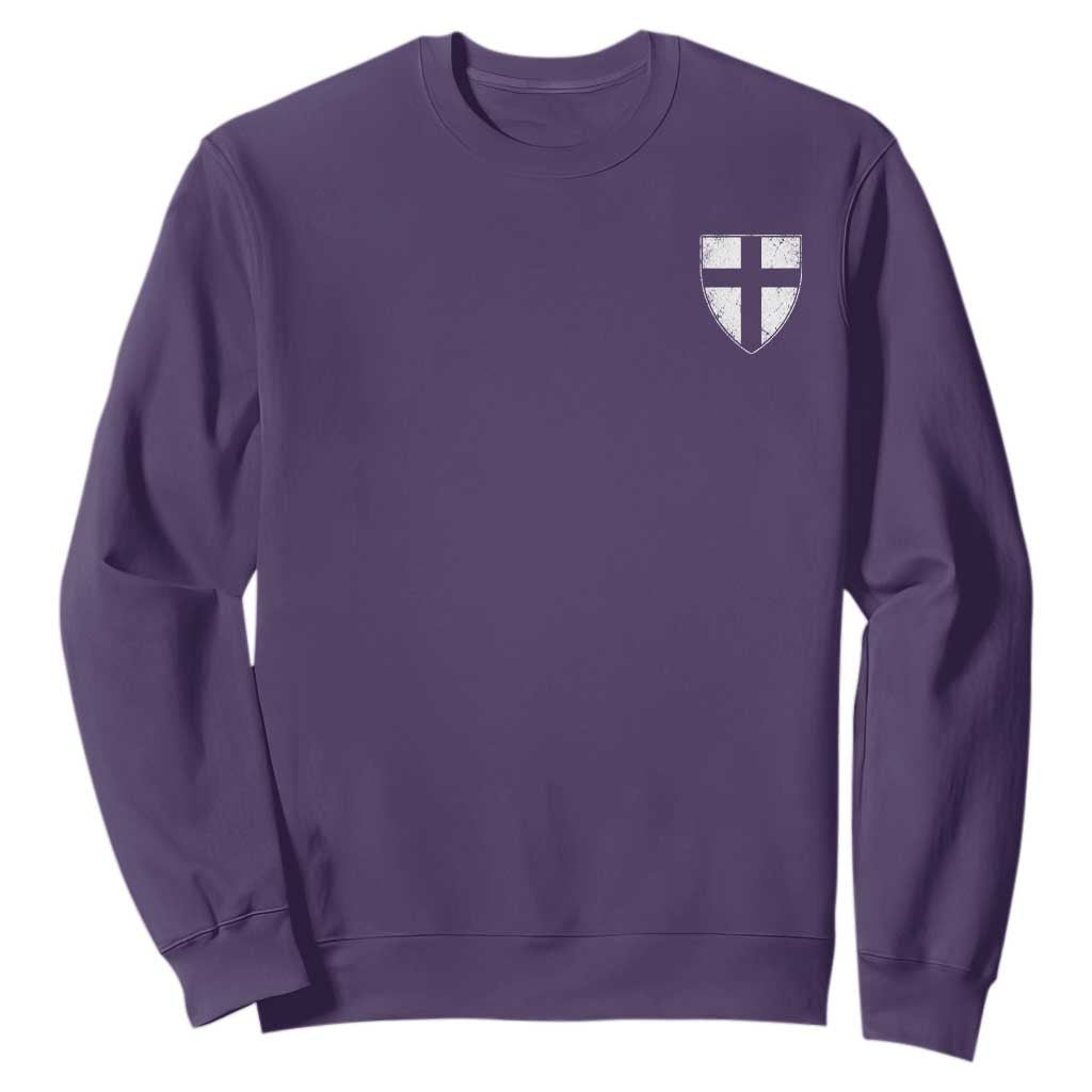 Teutonic Order Flag Cross Knight Insignia Arms Shield Sweatshirt TS11 Purple Print Your Wear