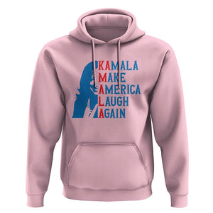 Harris Supporter Hoodie Make America Laugh Again Kamala Portrait TS11 Light Pink Print Your Wear