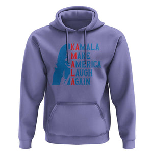 Harris Supporter Hoodie Make America Laugh Again Kamala Portrait TS11 Violet Print Your Wear