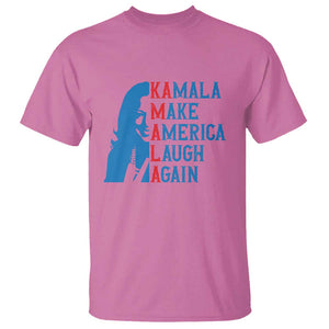 Harris Supporter T Shirt Make America Laugh Again Kamala Portrait TS11 Azalea Print Your Wear