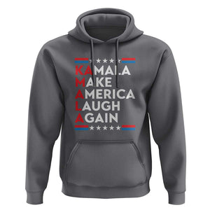 Harris Supporter Hoodie Make America Laugh Again Kamala American Star TS11 Charcoal Print Your Wear