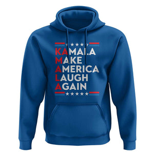 Harris Supporter Hoodie Make America Laugh Again Kamala American Star TS11 Royal Blue Print Your Wear