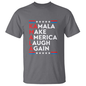 Harris Supporter T Shirt Make America Laugh Again Kamala American Star TS11 Charcoal Print Your Wear