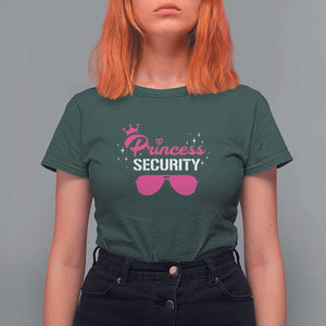 Halloween Dad Mom T Shirt For Women Princess Security Pink Glasses Crown Star TS11 Dark Forest Green Print Your Wear