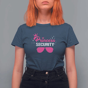 Halloween Dad Mom T Shirt For Women Princess Security Pink Glasses Crown Star TS11 Navy Print Your Wear