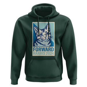 Funny Kamala Hoodie Forward Harris 2024 Childless Cat Lady TS11 Dark Forest Green Print Your Wear