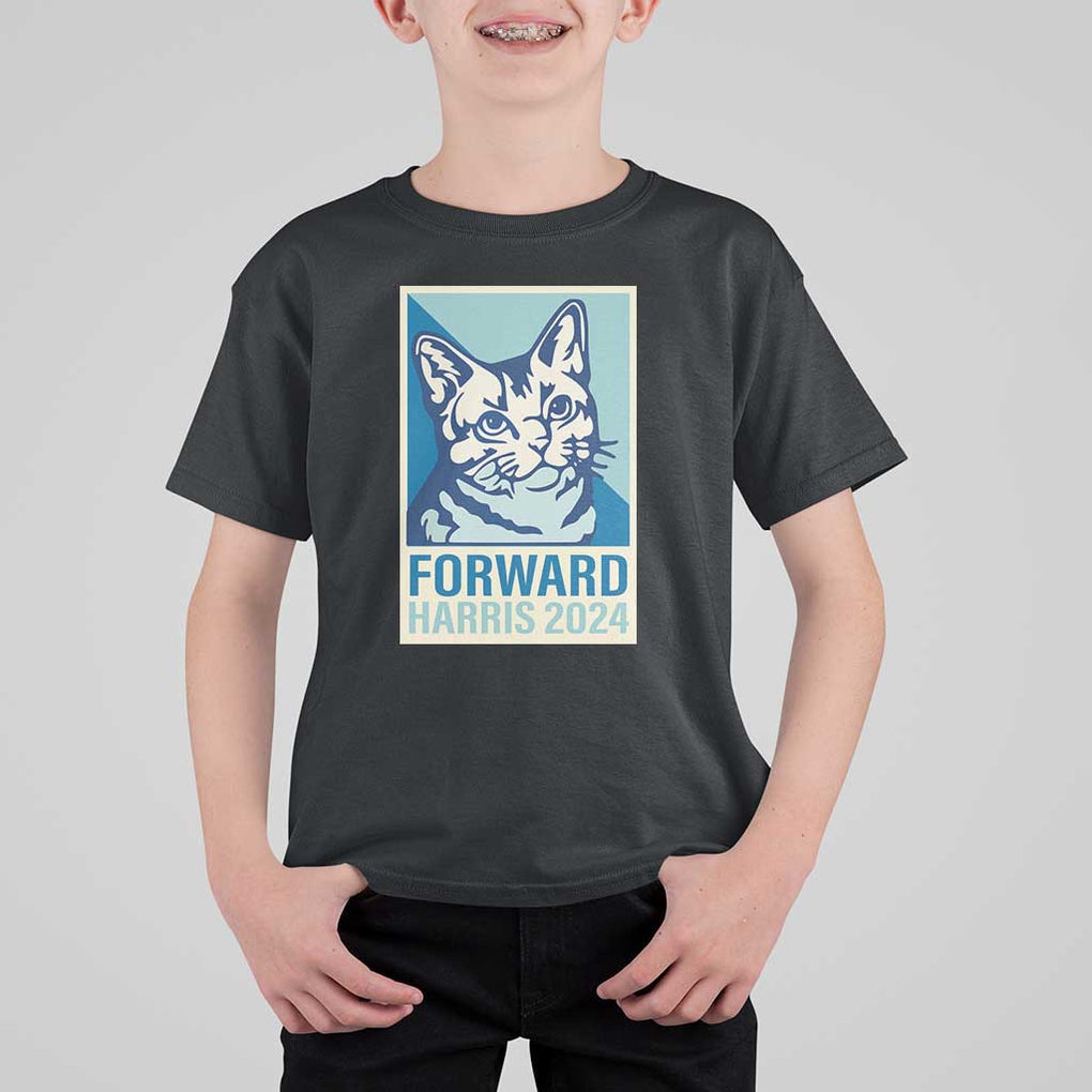 Funny Kamala T Shirt For Kid Forward Harris 2024 Childless Cat Lady TS11 Black Print Your Wear