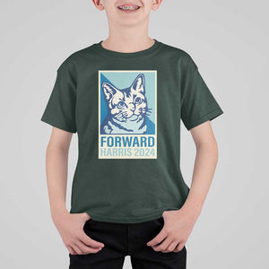 Funny Kamala T Shirt For Kid Forward Harris 2024 Childless Cat Lady TS11 Dark Forest Green Print Your Wear