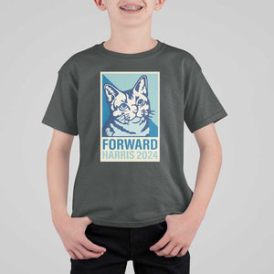 Funny Kamala T Shirt For Kid Forward Harris 2024 Childless Cat Lady TS11 Dark Heather Print Your Wear