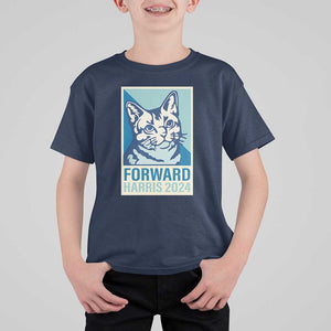 Funny Kamala T Shirt For Kid Forward Harris 2024 Childless Cat Lady TS11 Navy Print Your Wear