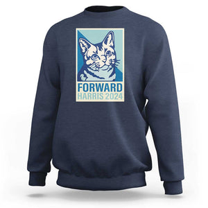 Funny Kamala Sweatshirt Forward Harris 2024 Childless Cat Lady TS11 Navy Print Your Wear