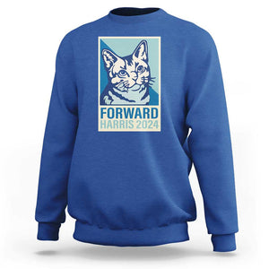 Funny Kamala Sweatshirt Forward Harris 2024 Childless Cat Lady TS11 Royal Blue Print Your Wear