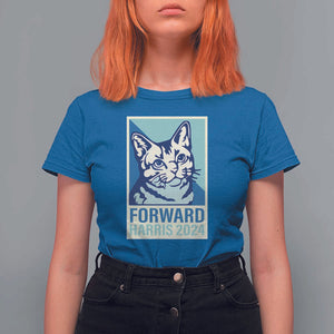 Funny Kamala T Shirt For Women Forward Harris 2024 Childless Cat Lady TS11 Royal Blue Print Your Wear