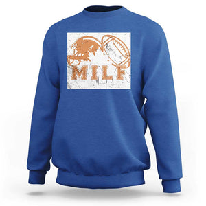 Funny American Football Sweatshirt MILF Man I Love Footbal Maple Leaf Vintage Footbal Helmet TS11 Royal Blue Print Your Wear