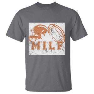 Funny American Football T Shirt MILF Man I Love Footbal Maple Leaf Vintage Footbal Helmet TS11 Charcoal Print Your Wear