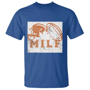 Funny American Football T Shirt MILF Man I Love Footbal Maple Leaf Vintage Footbal Helmet TS11 Royal Blue Print Your Wear