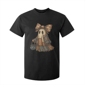 Halloween Vintage Denim Patchwork Spooky Ghost Coquette T Shirt For Kid TS11 Black Print Your Wear
