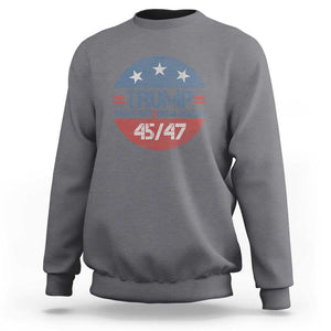 Trump Supporter Sweatshirt Take America Back Vintage American Flag Vote For Trump TS11 Charcoal Print Your Wear