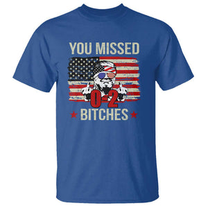 Trump Support T Shirt You Missed Bitches 0 2 Score American Flag Sunglasses TS11 Royal Blue Print Your Wear