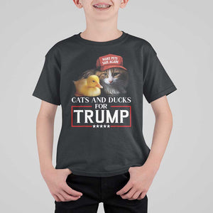 Trump Supporter T Shirt For Kid Cats And Ducks For Trump Make Pets Safe Again TS11 Black Print Your Wear