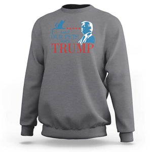 Trump Supporter Sweatshirt Save Our Pets Vote Trump Cat Star Presidential Election TS11 Charcoal Print Your Wear