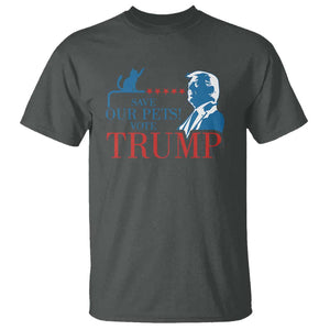 Trump Supporter T Shirt Save Our Pets Vote Trump Cat Star Presidential Election TS11 Dark Heather Print Your Wear