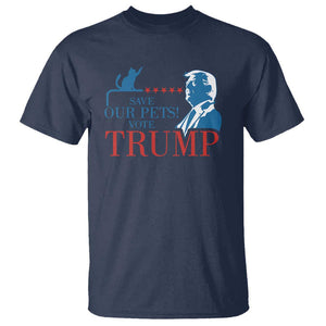 Trump Supporter T Shirt Save Our Pets Vote Trump Cat Star Presidential Election TS11 Navy Print Your Wear