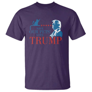 Trump Supporter T Shirt Save Our Pets Vote Trump Cat Star Presidential Election TS11 Purple Print Your Wear