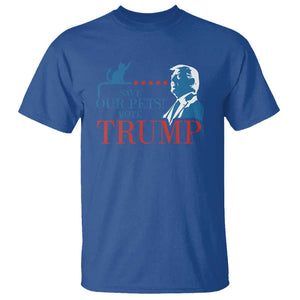 Trump Supporter T Shirt Save Our Pets Vote Trump Cat Star Presidential Election TS11 Royal Blue Print Your Wear